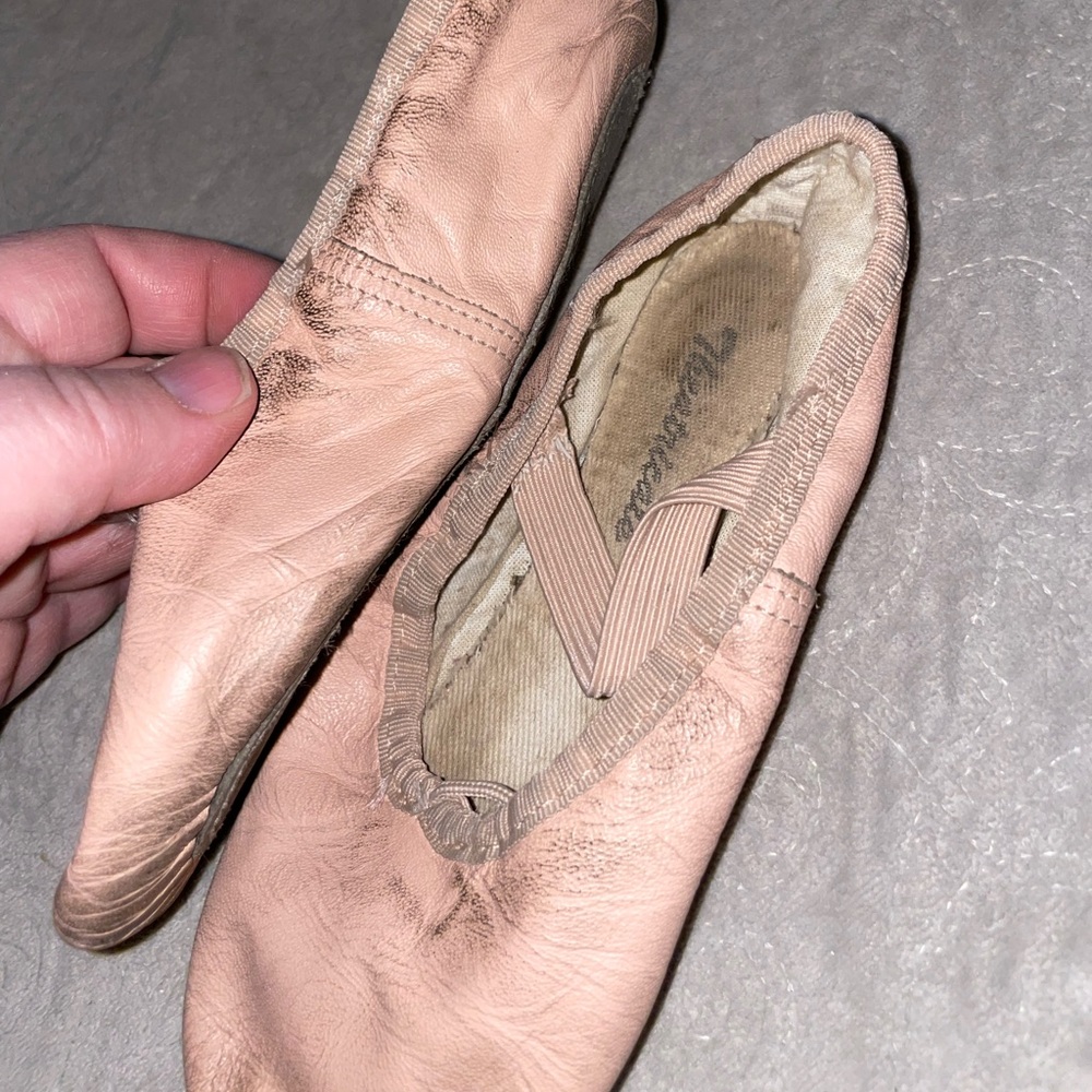 Dance Leather Slip-On Ballet Flats - Blush Pink